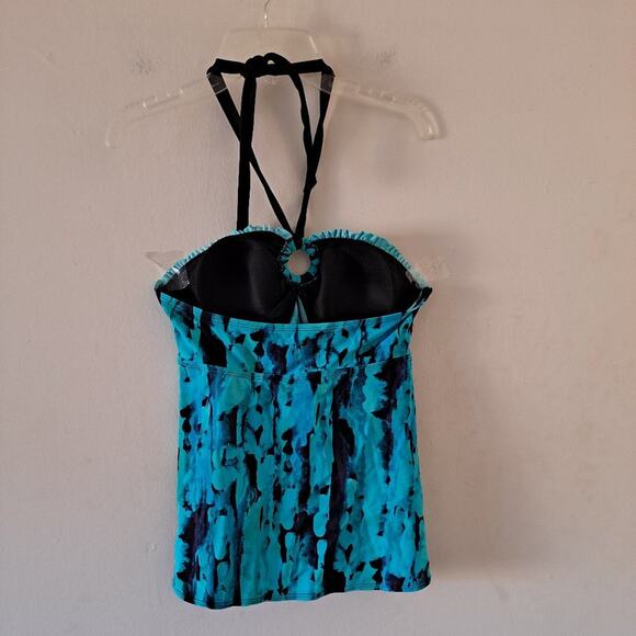 Liz Lange Turquoise Black Multi Halter Neck Mat. T - Picture 4 of 6